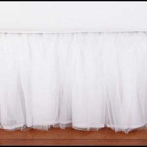 Pottery Barn Kids tulle crib and toddler bed skirt